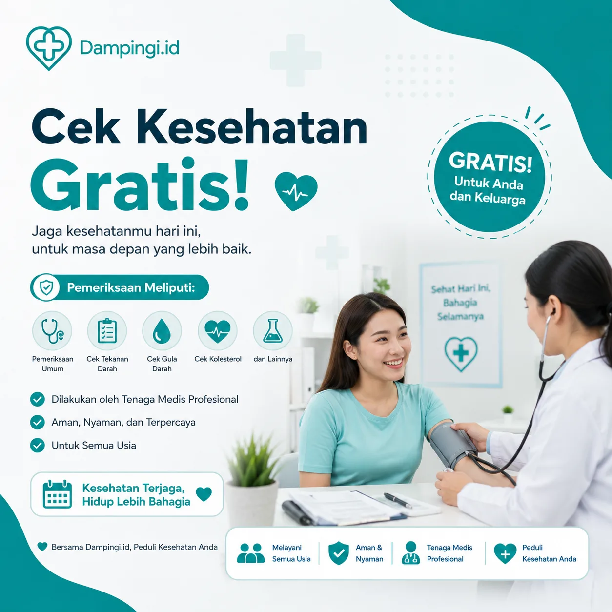 Sewa Cek Kesehatan Gratis di Padang | Dampingi